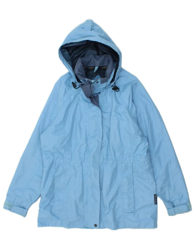 Luxury HoodiesTARGET DRY Womens Hooded Rain Jacket US 12 Large Blue Polyester