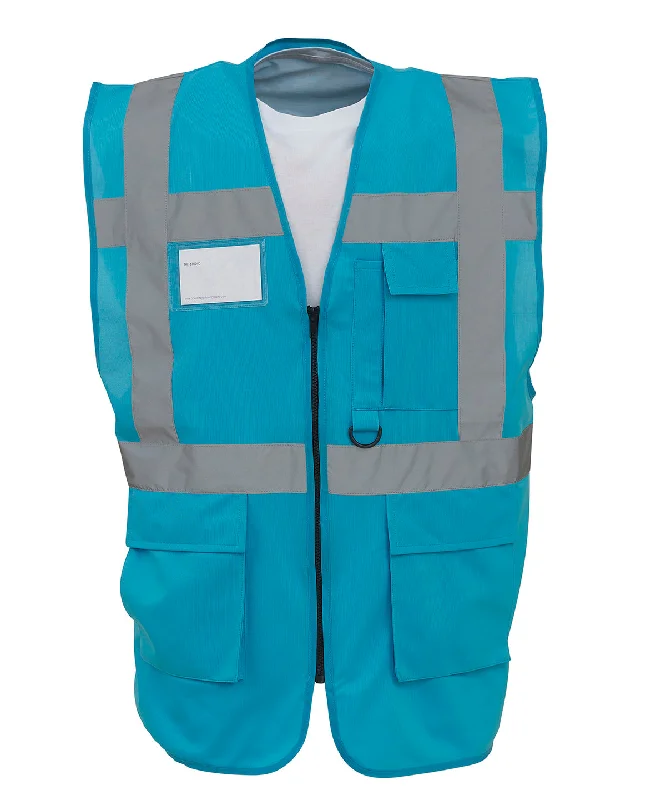 Sapphire - Multifunctional executive hi-vis waistcoat (HVW801)Quilted Overcoats