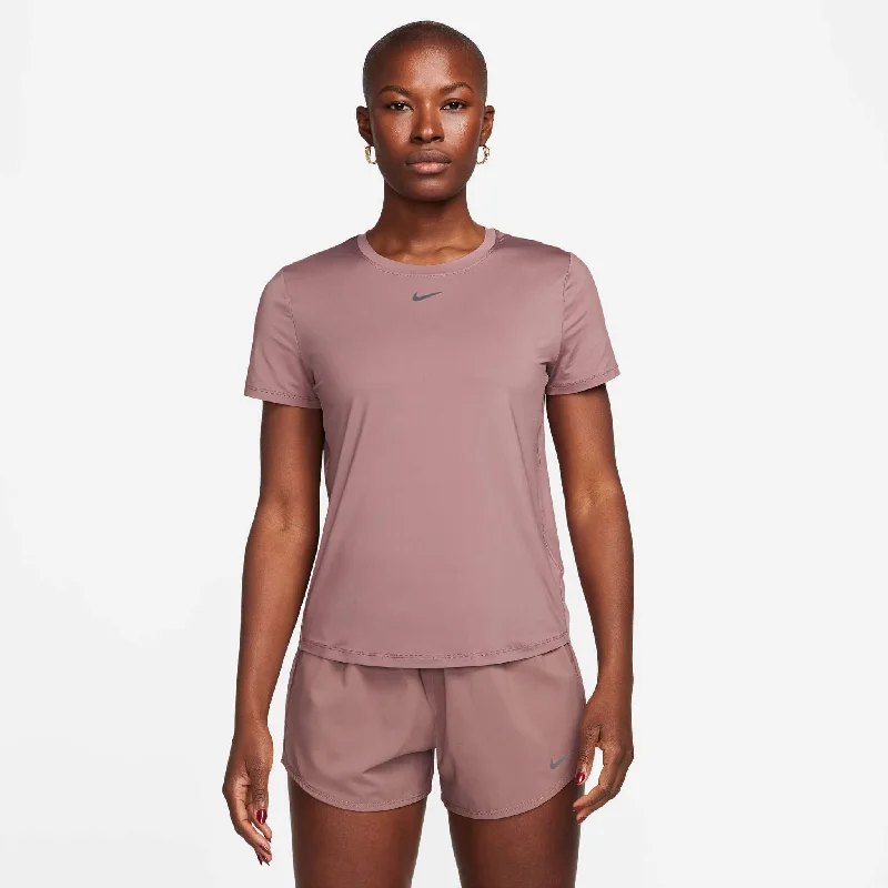 Boat Neck Short Sleeve TopsNike | Women's One Classic Dri-FIT Short-Sleeve Top - Smokey Mauve