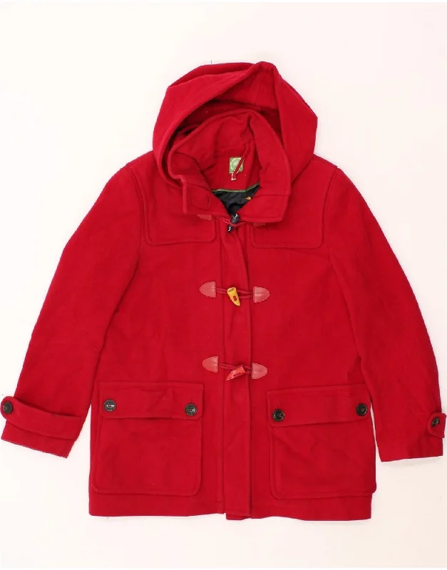 French Terry HoodiesJOULES Womens Hooded Duffle Jacket UK 16 Large Red Polyamide