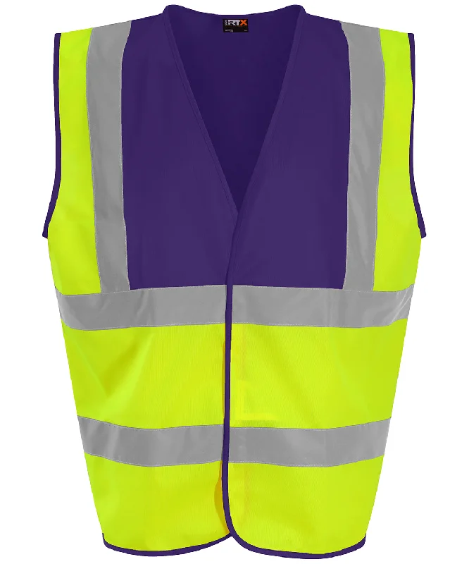 HV Yellow/Purple - WaistcoatReflective Overcoats