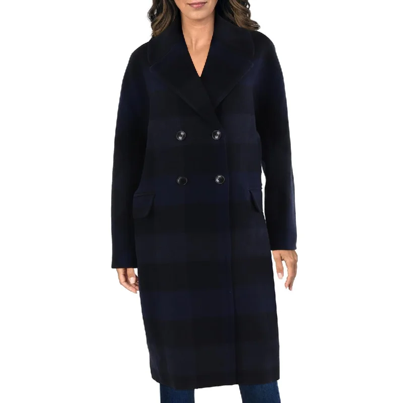 Womens Wool Long Pea CoatDesigner Overcoats