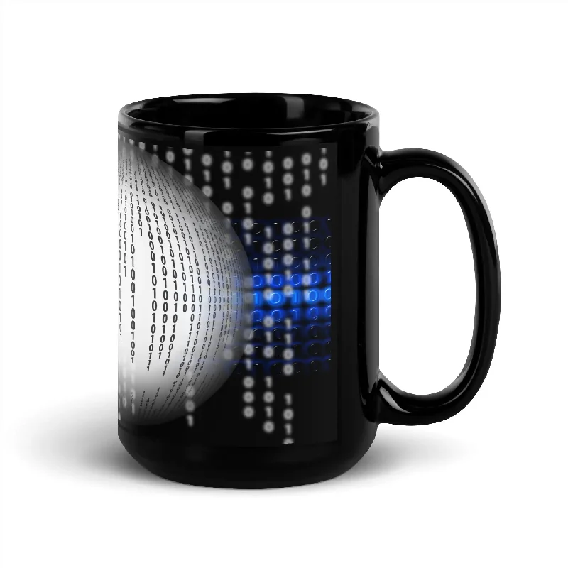 Branded Sweatshirts"Binary Code" Collection - Black Glossy Mug