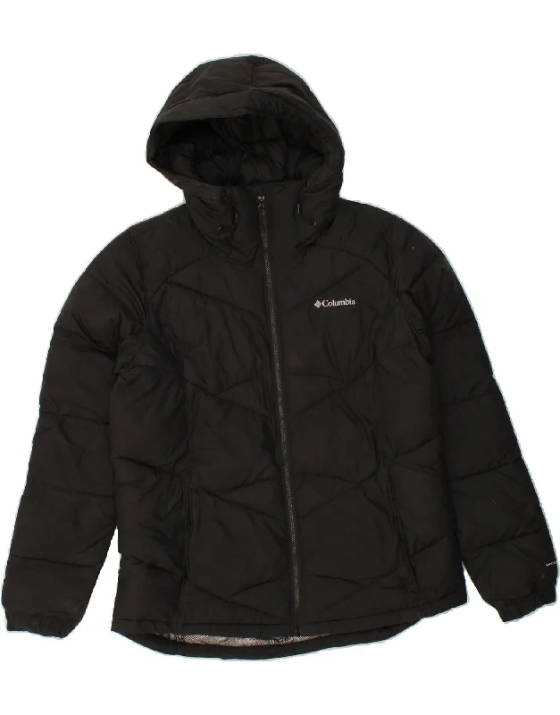 Branded SweatshirtsCOLUMBIA Womens Omni-Heat Hooded Padded Jacket UK 16 Large Black Polyester