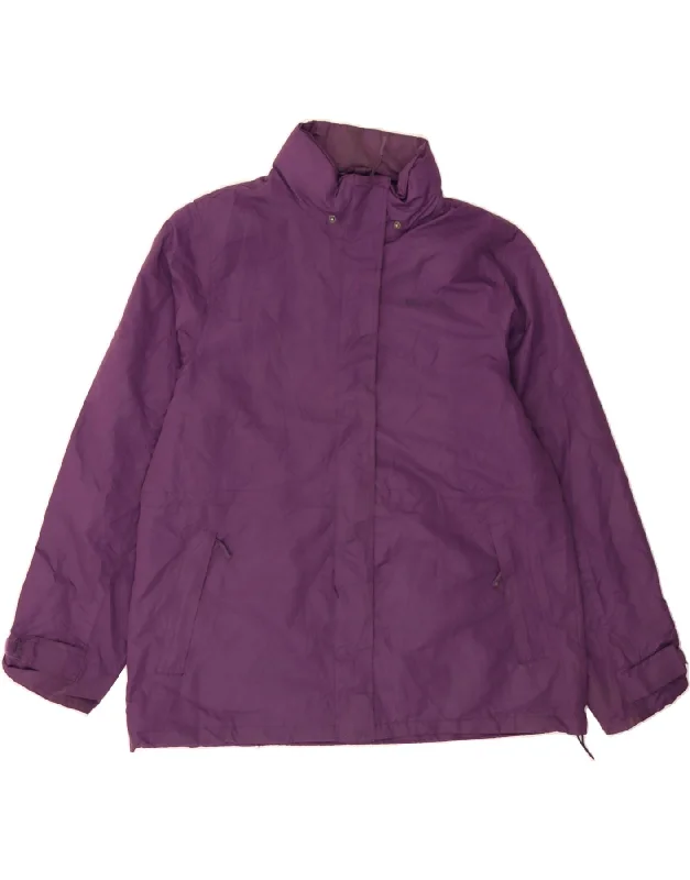 Fleece SweatshirtsMOUNTAIN WAREHOUSE Womens Hooded Windbreaker Jacket UK 18 XL Purple