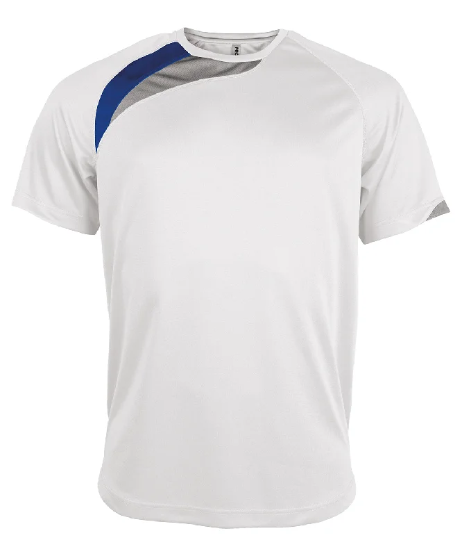 Crewneck Short Sleeve TopsWhite/Royal/Storm Grey - Adults short-sleeved jersey