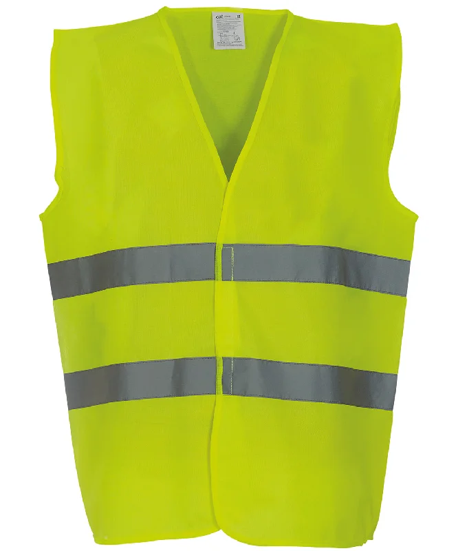 Yellow - Hi-vis 2-band waistcoat (HVW102)Frock Coats