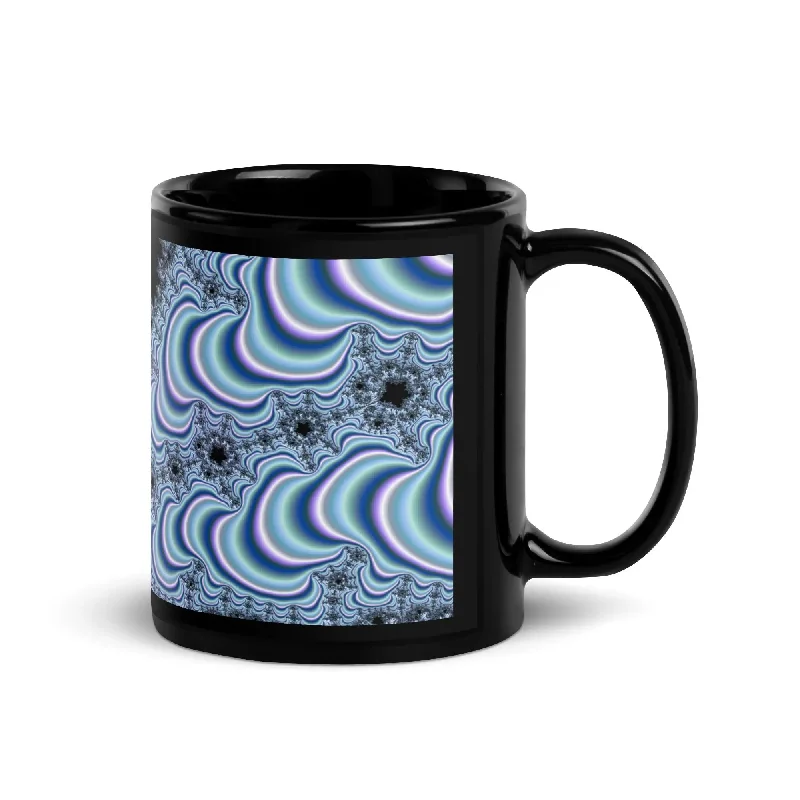 Layered Sweatshirts"Shooting Star" Black Glossy Mug