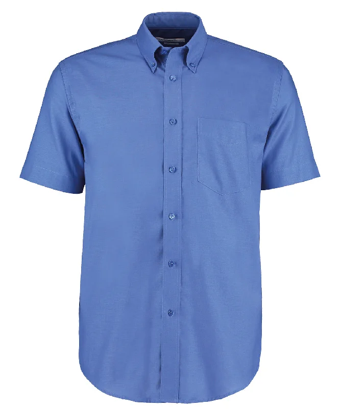 Minimalist Short Sleeve TopsItalian Blue - Workplace Oxford shirt short-sleeved (classic fit)