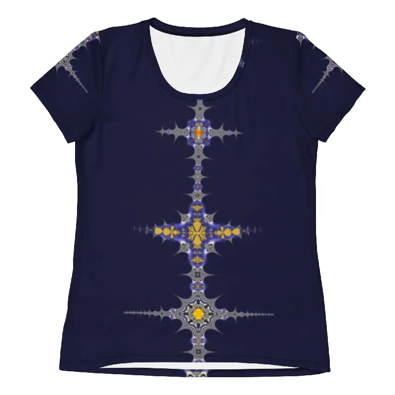 Glitter Sweatshirts"Purple Pike" Collection - All-Over Print Women's Athletic T-shirt