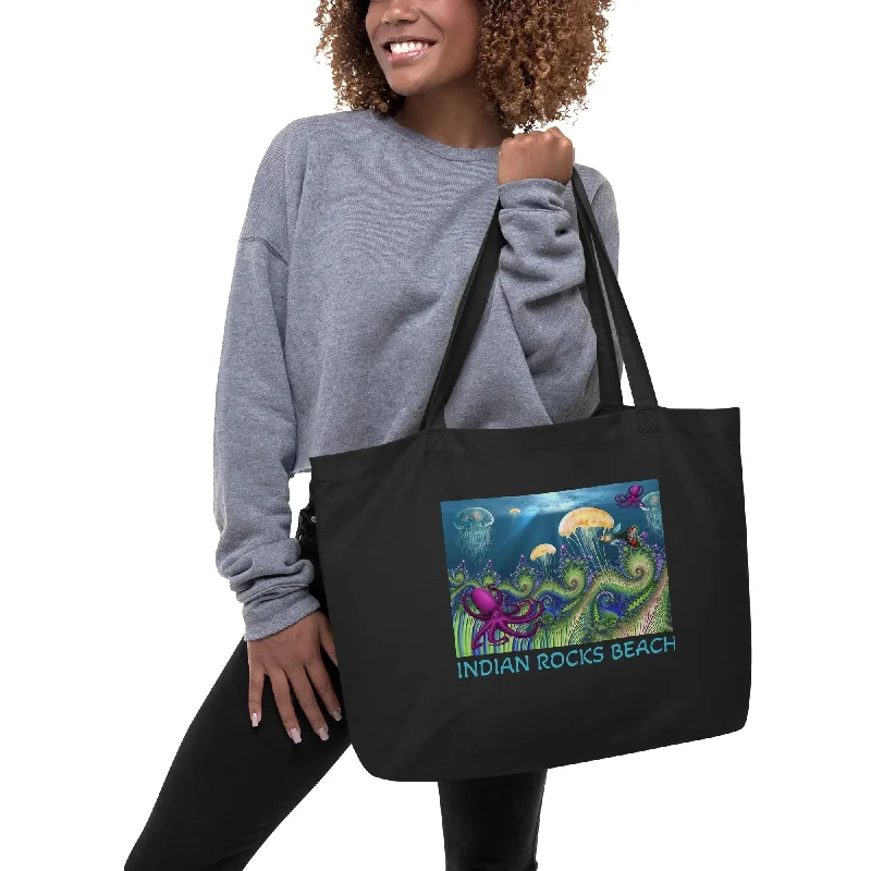 Mesh-Lined Hoodies"Underwater World" Collection - Large organic tote bag