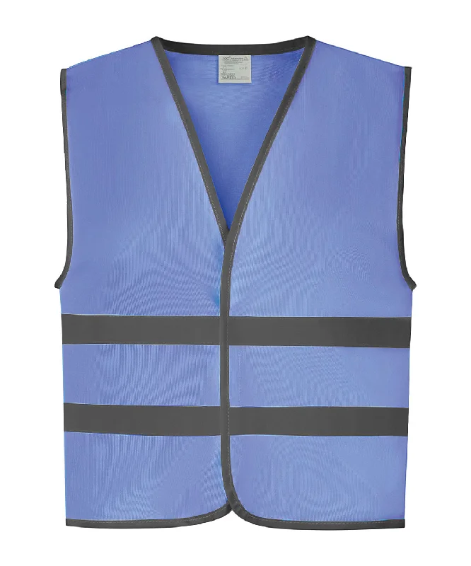 Sky - Hi-vis reflective border kids waistcoat (HVW102CH)College Overcoats