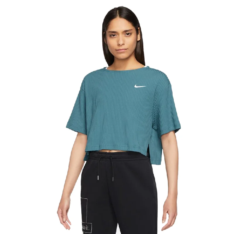 Relaxed Fit Short Sleeve TopsNike Women's Sportswear Ribbed Jersey Short-Sleeve Top