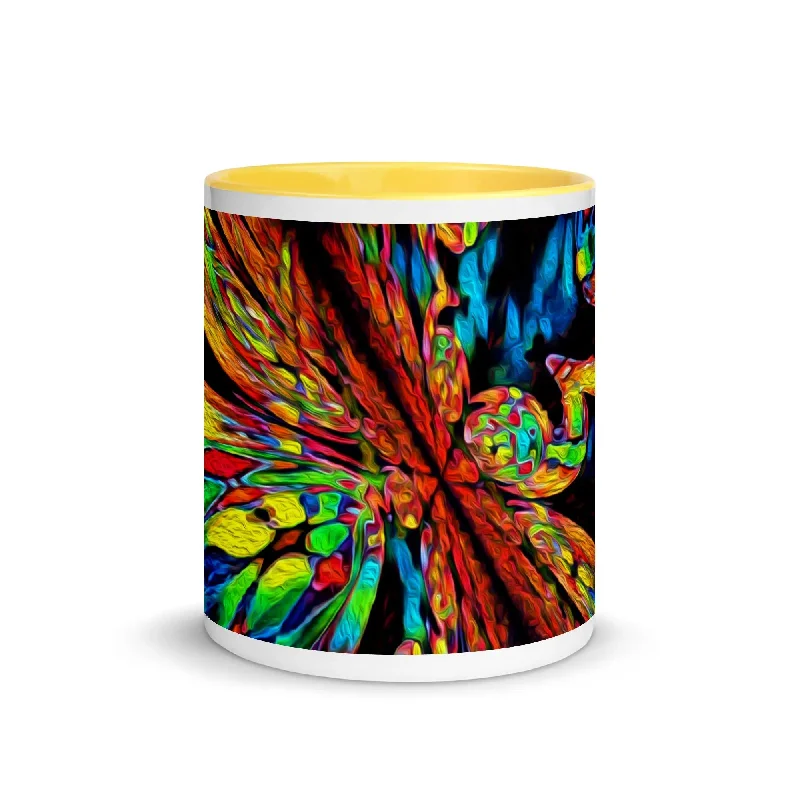 Vintage Hoodies"Fractal Explosion" Mug with Color Inside