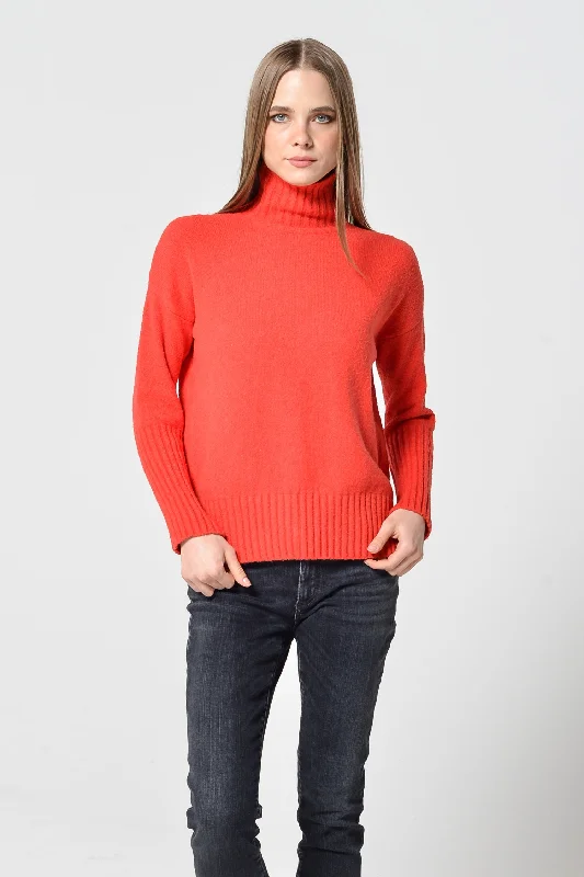 Carse Chunky Turtleneck Sweater - Fire