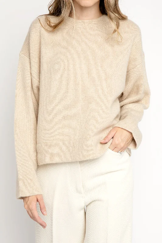 Cashmere Mohair Boxy Sweater in Miele