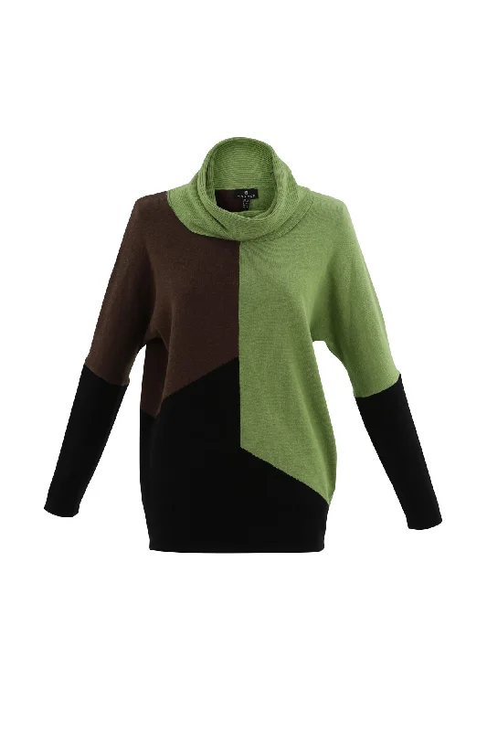 Marble Ladies JUMPER Green/Brown