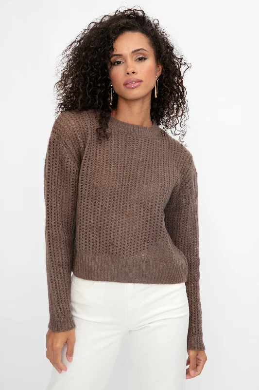 Marci Cashmere Sweater in Swiss Brown