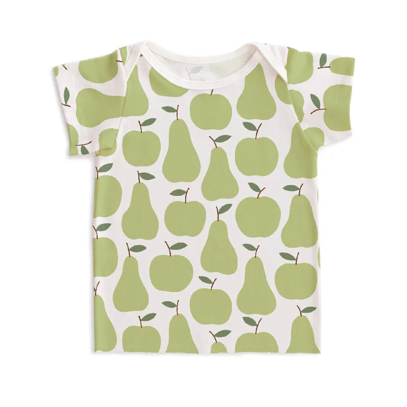 Relaxed Fit Short Sleeve TopsShort-Sleeve Lap Tee - Apples & Pears Green