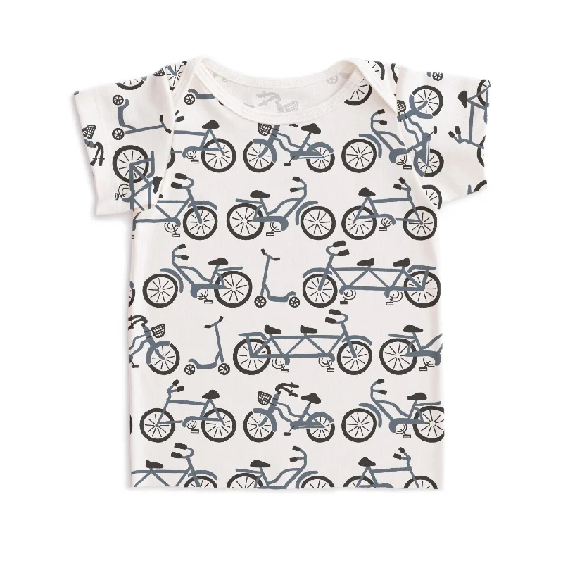 Skateboard Short Sleeve TopsShort-Sleeve Lap Tee - Bikes Slate Blue