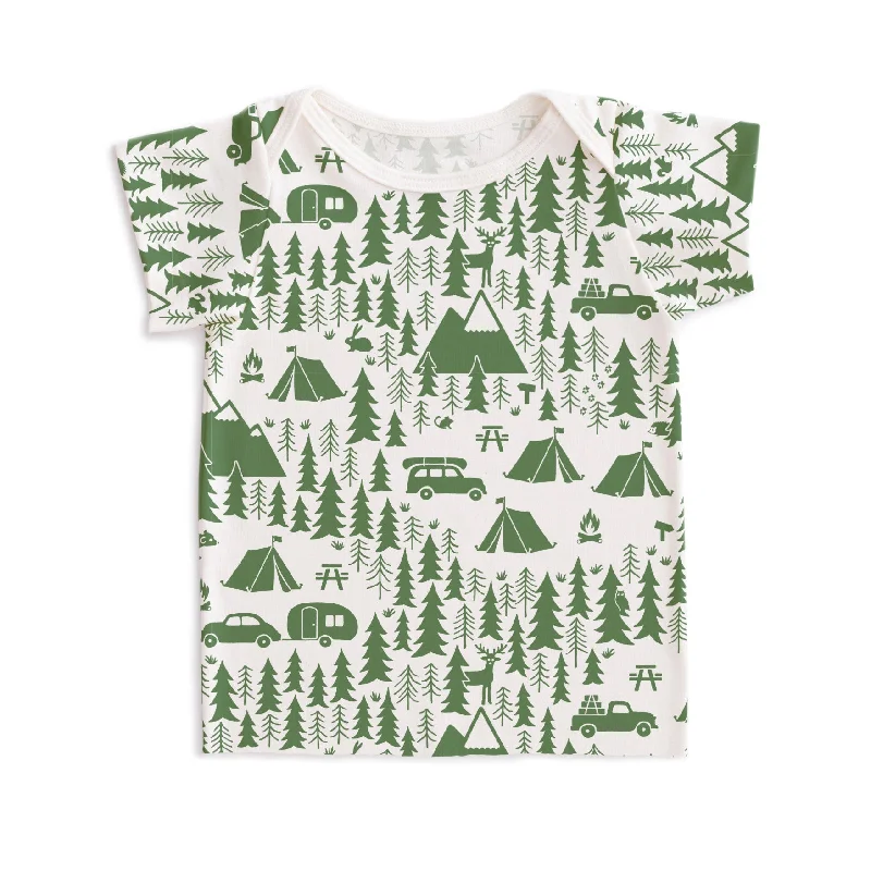 Longline Short Sleeve TopsShort-Sleeve Lap Tee - Campground Green