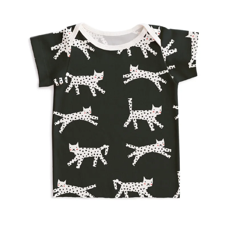 Hiking Short Sleeve TopsShort-Sleeve Lap Tee - Cats Black