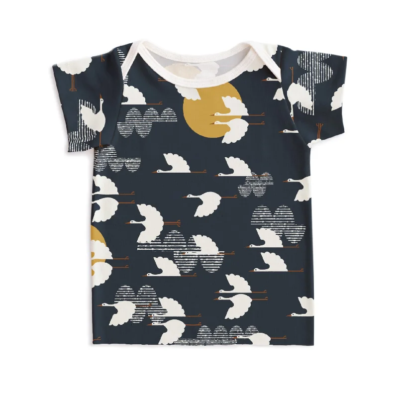 Compression Short Sleeve TopsShort-Sleeve Lap Tee - Cranes Night Sky