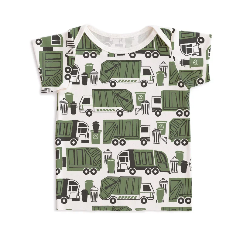 Cropped Short Sleeve TopsShort-Sleeve Lap Tee - Garbage & Recycling Green