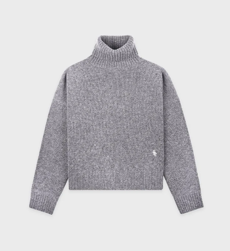 SRC Wool Turtleneck - Gray/White