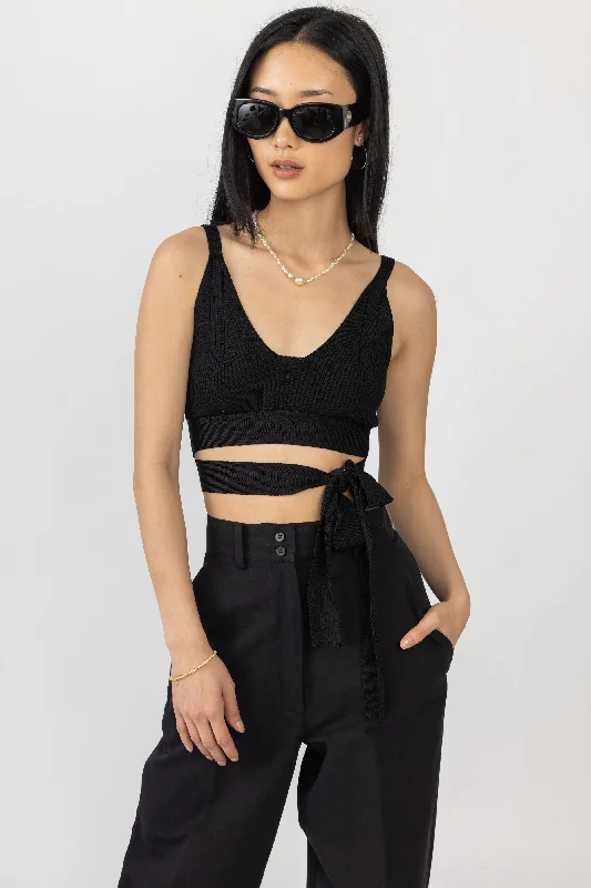 Sustainable Viscose Bralette in Black