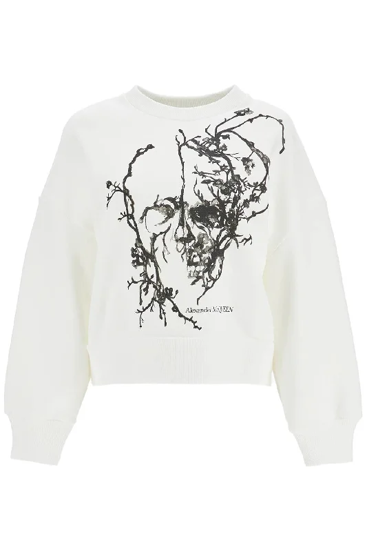 ALEXANDER MCQUEEN Cherry Blossom Skull Boxy Sweatshirt