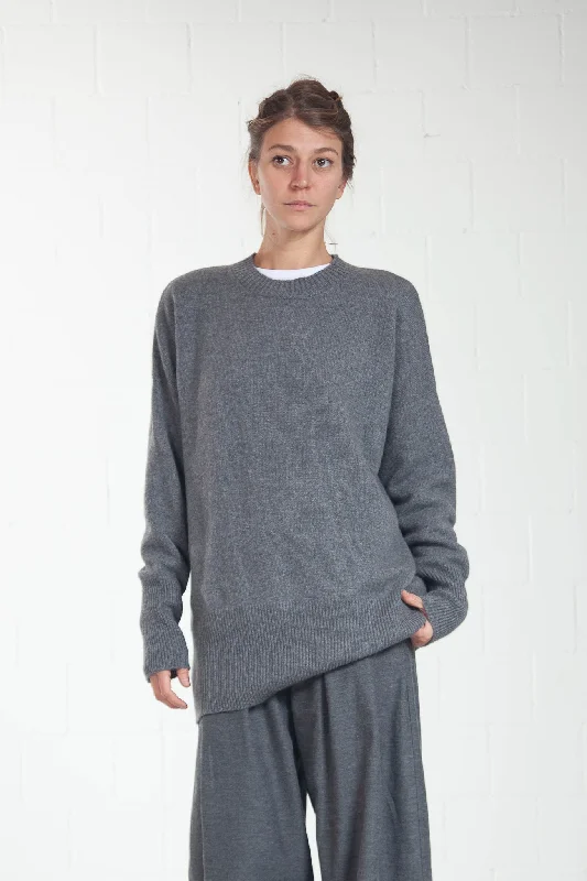 Melange Grey Cashmere Sweater