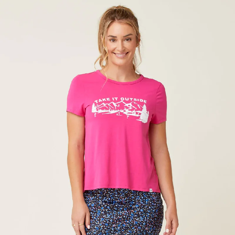 French Terry Short Sleeve TopsAila Graphic Short-Sleeve Top