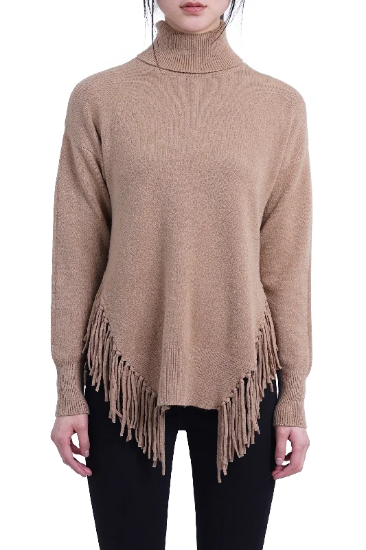 Fringe Turtleneck Sweater