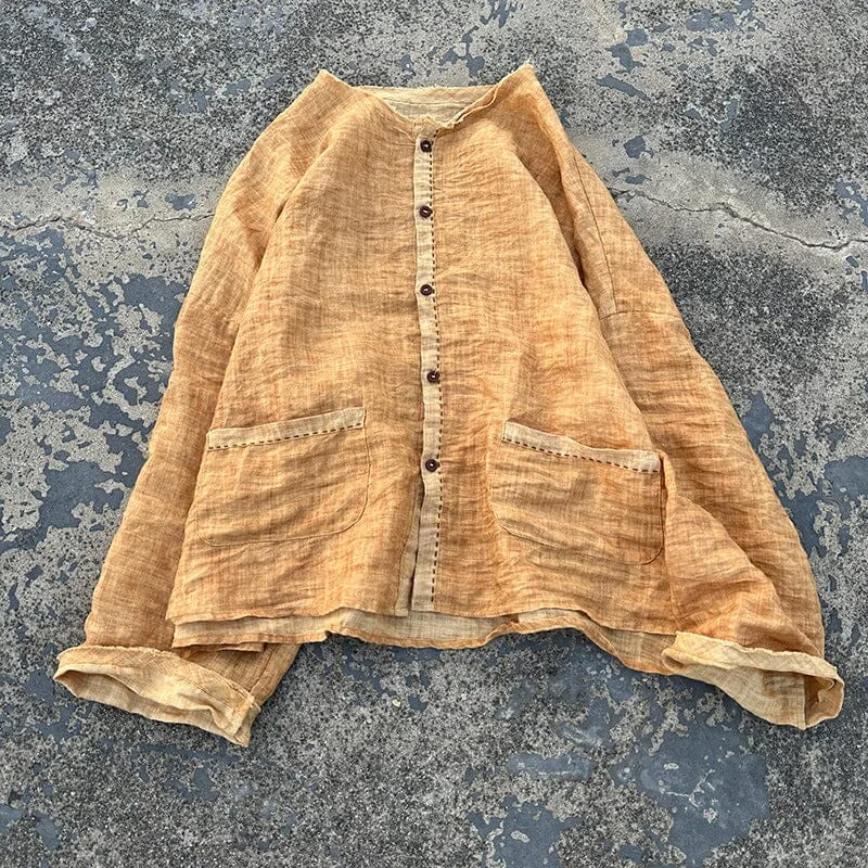 Women Retro Loose Casual Linen BlouseFishing Shirts