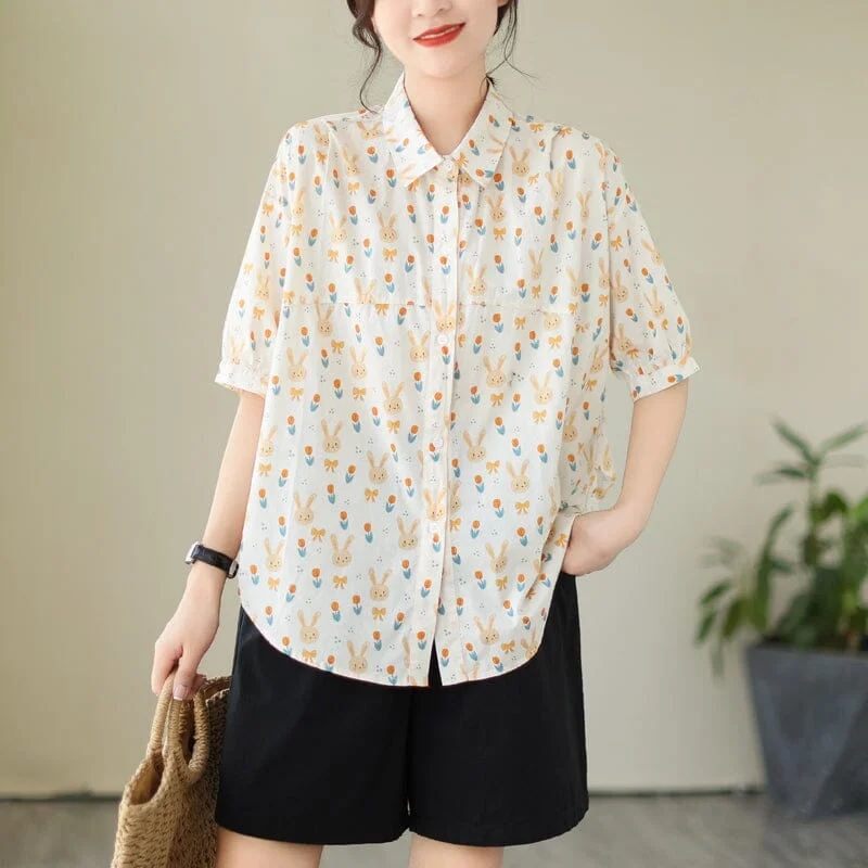 Women Summer Fashion Loose Casual BlouseCamping Shirts