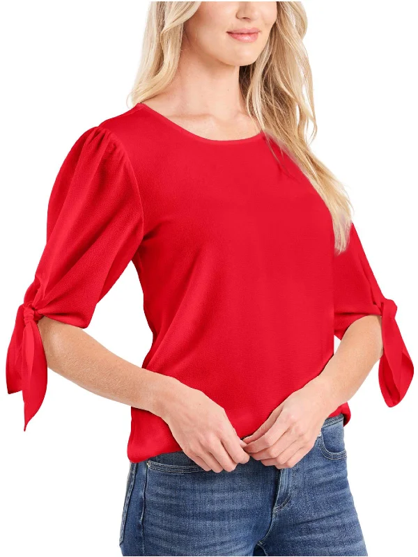 Womens Side Slit Puff Sleeve BlouseSleep Shirts