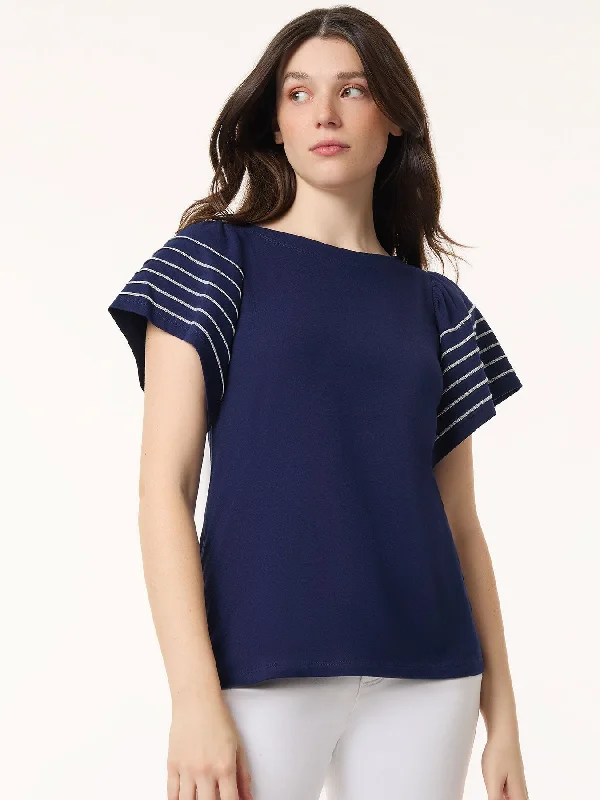 Hunting Short Sleeve TopsFlutter Short-Sleeve Top, Cotton Modal