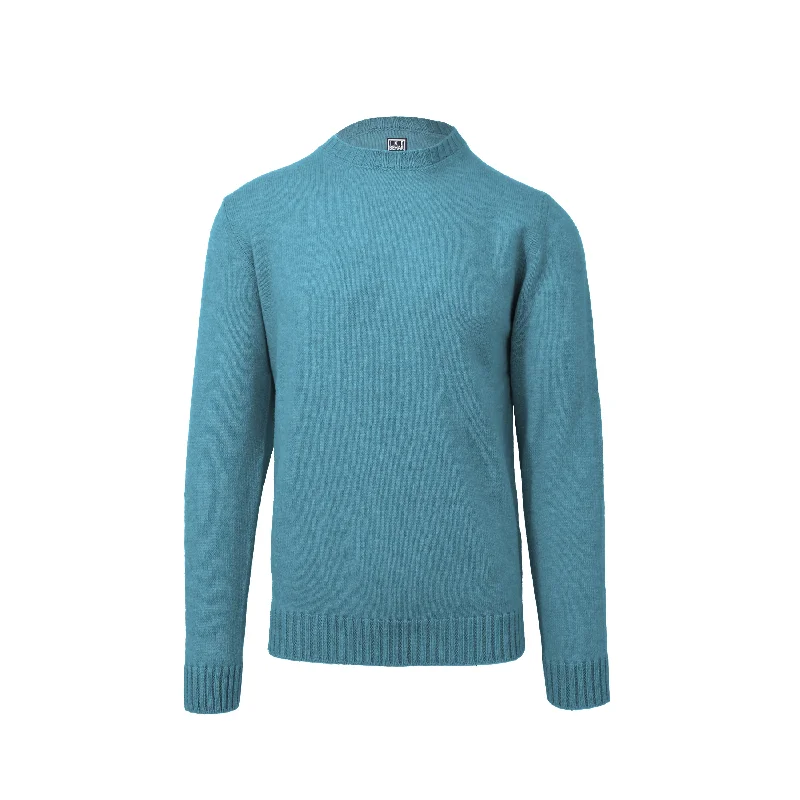 Teal Crewneck SweaterCropped Knit Tops