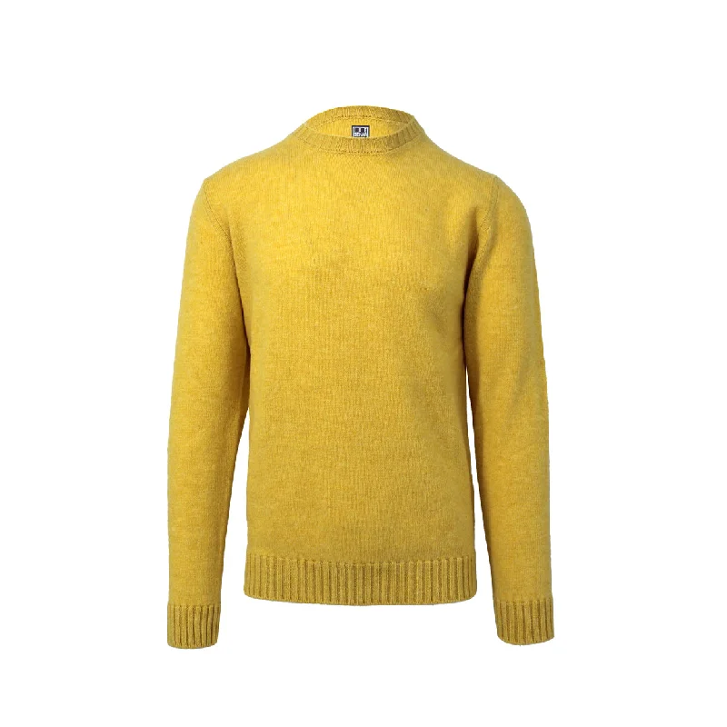 Canary Yellow Crewneck SweaterOversized Knit Tops