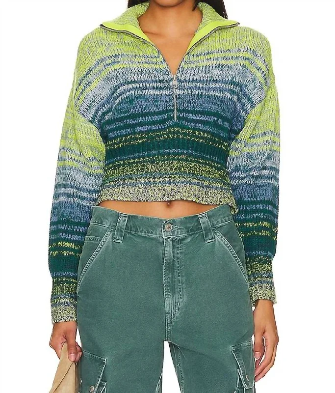 Alexa Sweater In Indigo MultiWinter Knit Tops