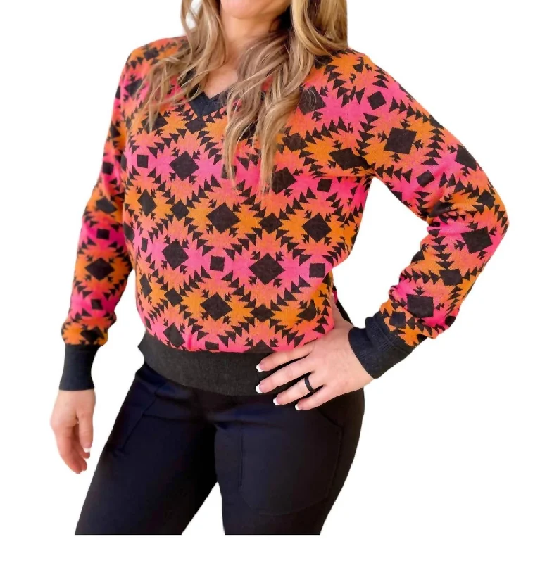 Hottie Sweater In Pink MultiSummer Knit Tops