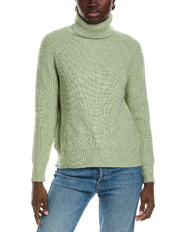 Lyra & Co Wool-Blend Turtleneck SweaterVelvet Knit Tops