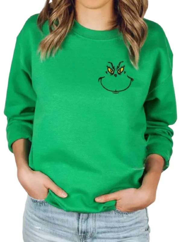 Mean One Sweater In GreenOversized Knit Tops