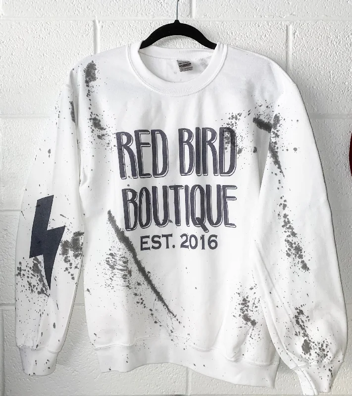 RBB Splatter SweatshirtLace-Up Knit Tops