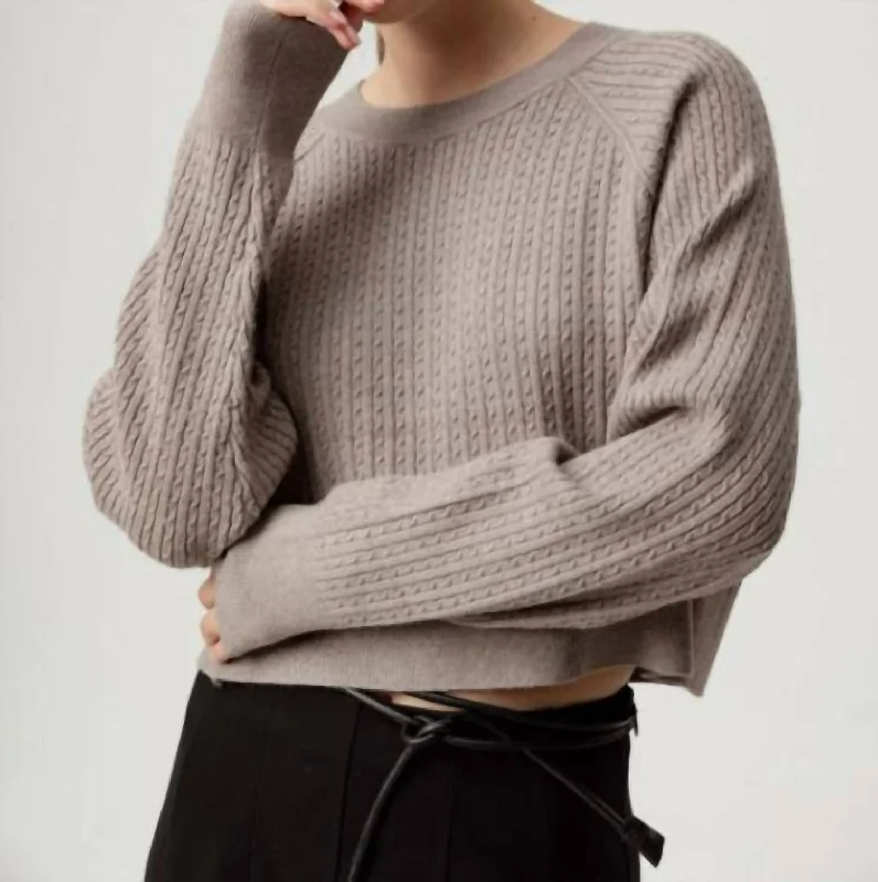 Venice Sweater In ToastLinen Knit Tops