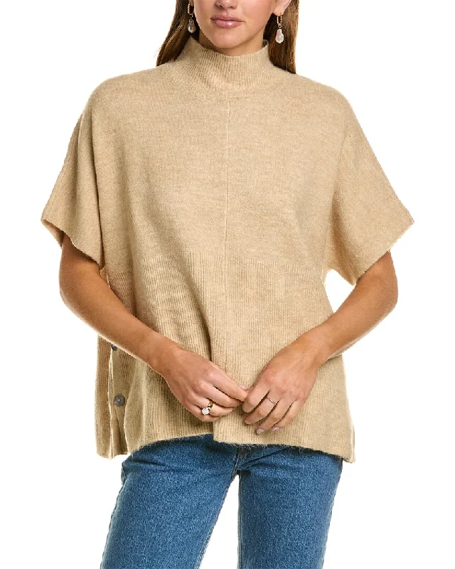 XCVI Norell PonchoRibbed Cuff Knit Tops