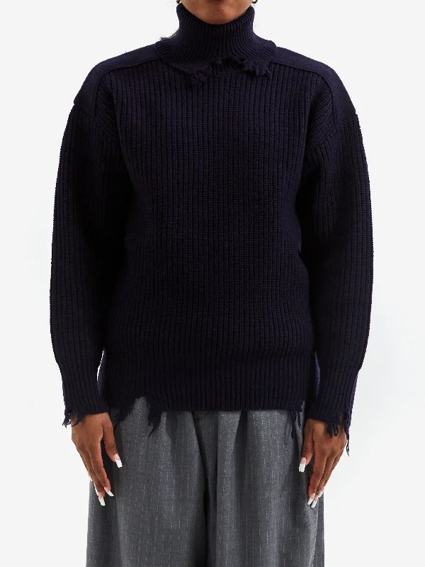 RhodolirioN Commando Turtleneck Sweater - Navy