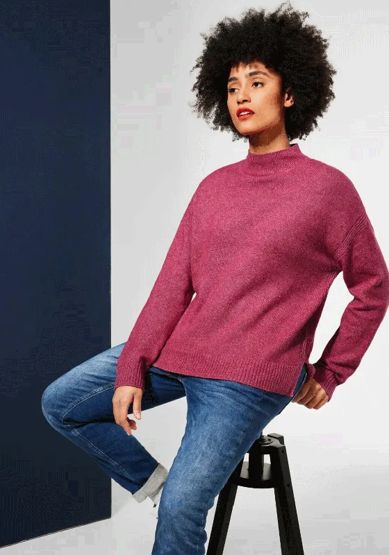 Street One Turtleneck Super Soft Sweatshirt, Woody Rose