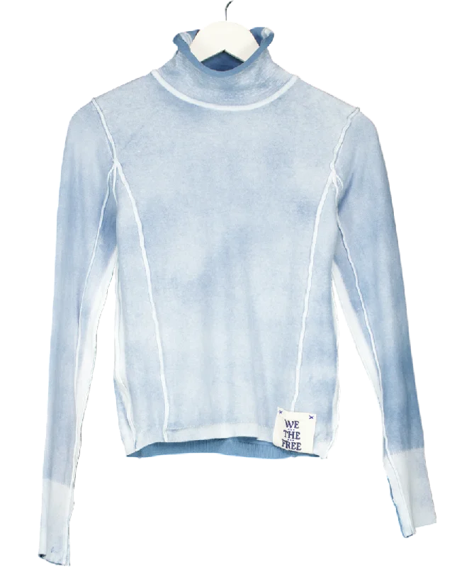 We The Free Blue Robbie Turtleneck Jumper UK S